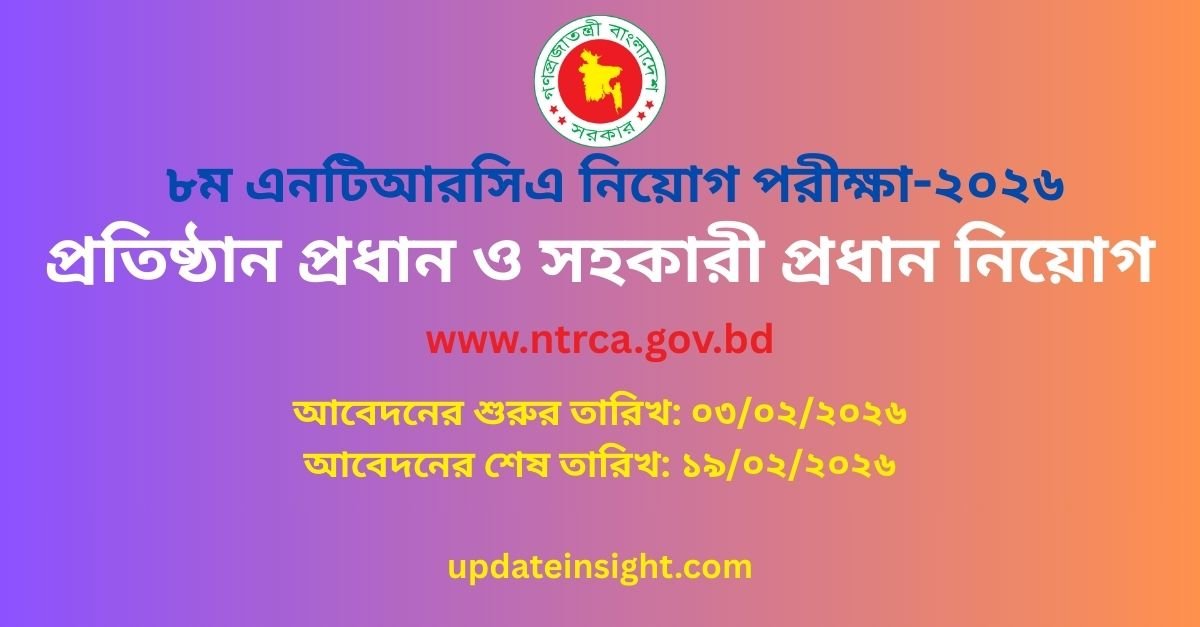 প্রতিষ্ঠান প্রধান ও সহকারী প্রধান নিয়োগ